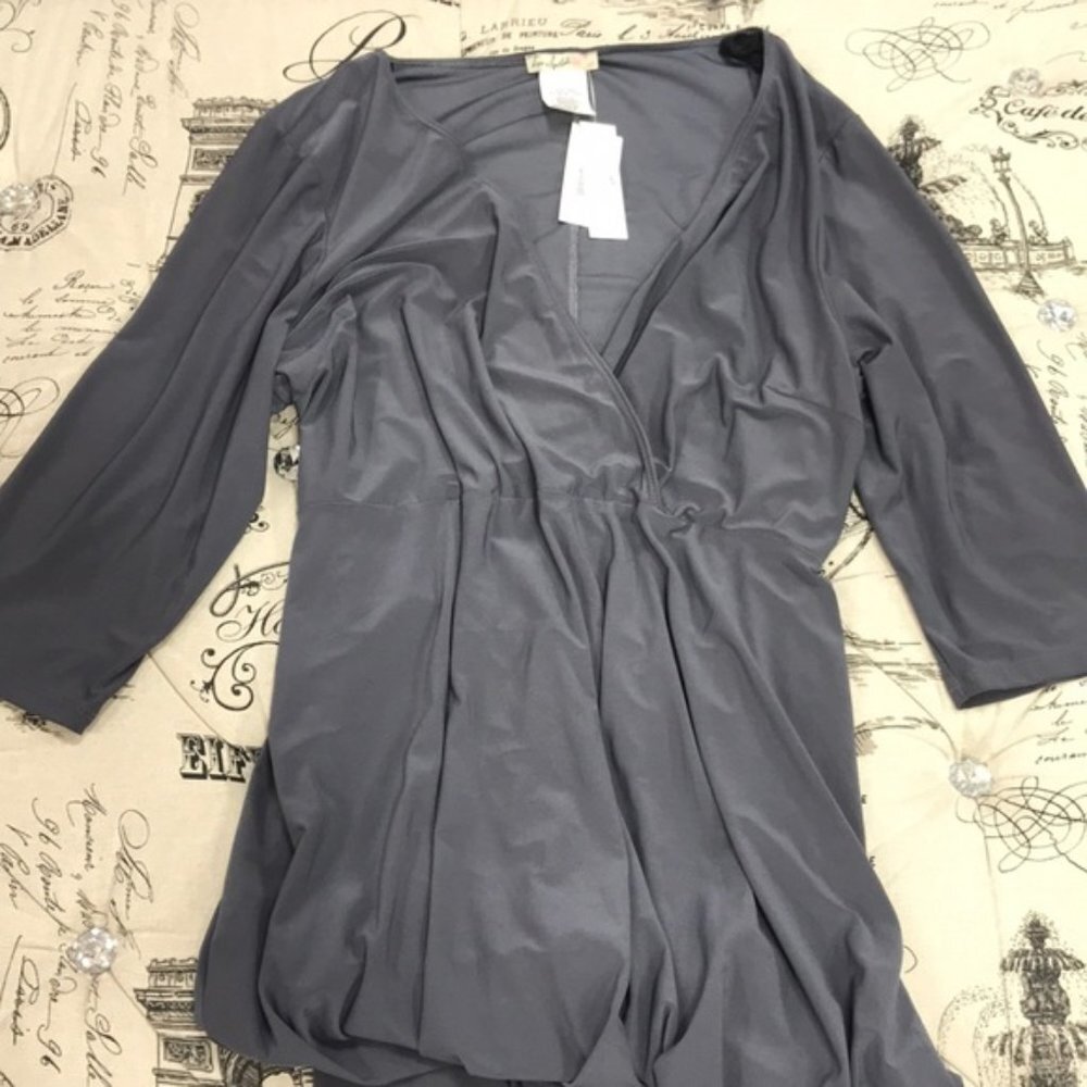 Love Squared Plus Size Faux-Wrap Maxi Dress - Picture 3 of 4